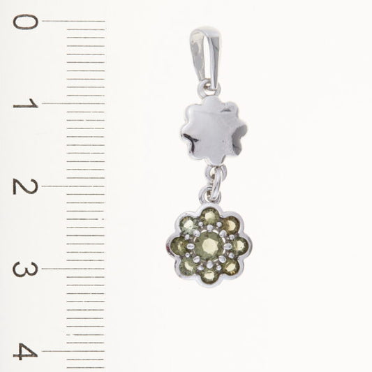 Pendente in argento con moldaviti 1037