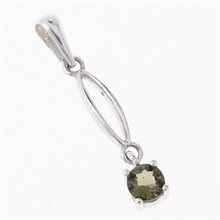 Ciondolo Argento con codice moldavite 1041