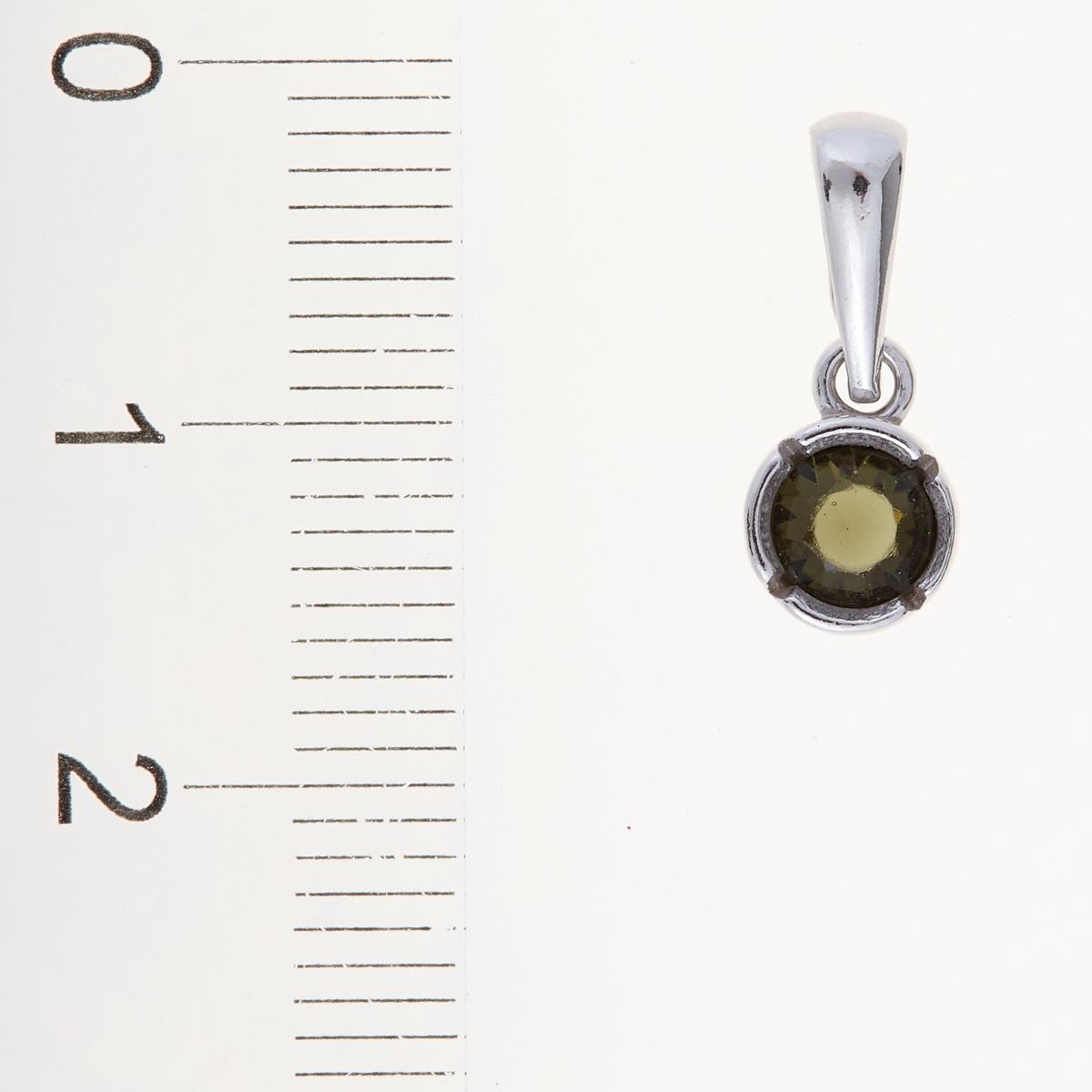 Silver pendant with moldavite
