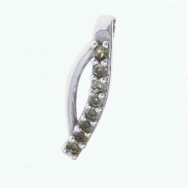 Silver pendant with moldavite 1069