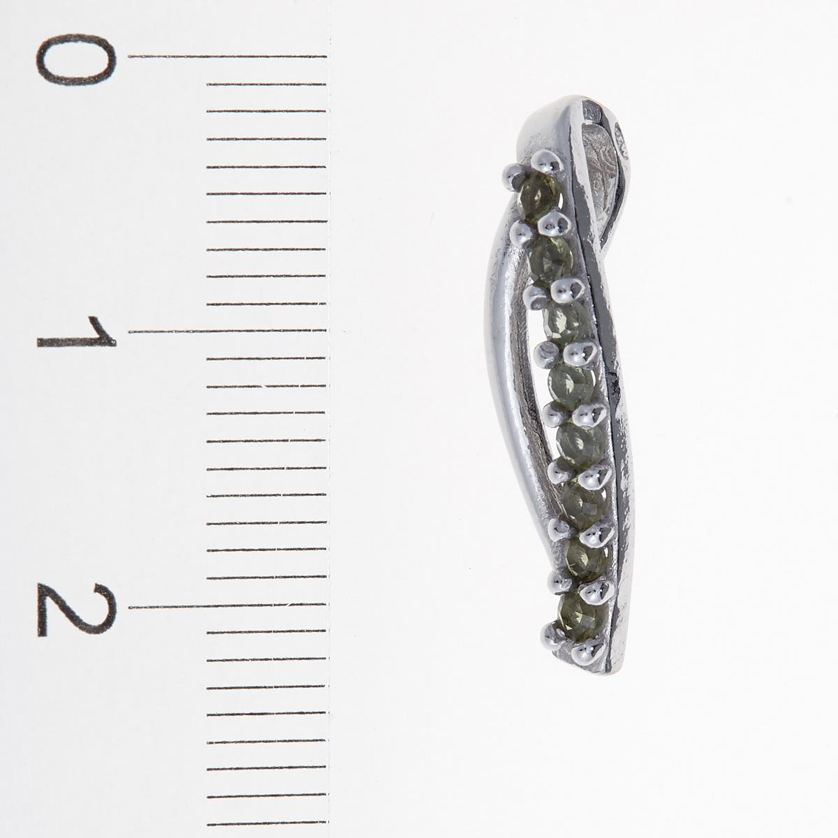 Silver pendant with moldavite 1069