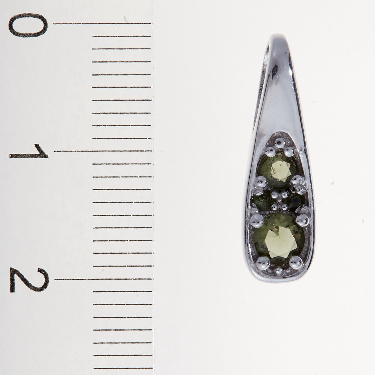 Silver pendant with moldavites 1076