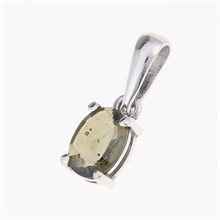 Silver pendant with moldavite 1086