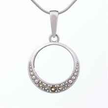 Silver pendant with moldavites 1088