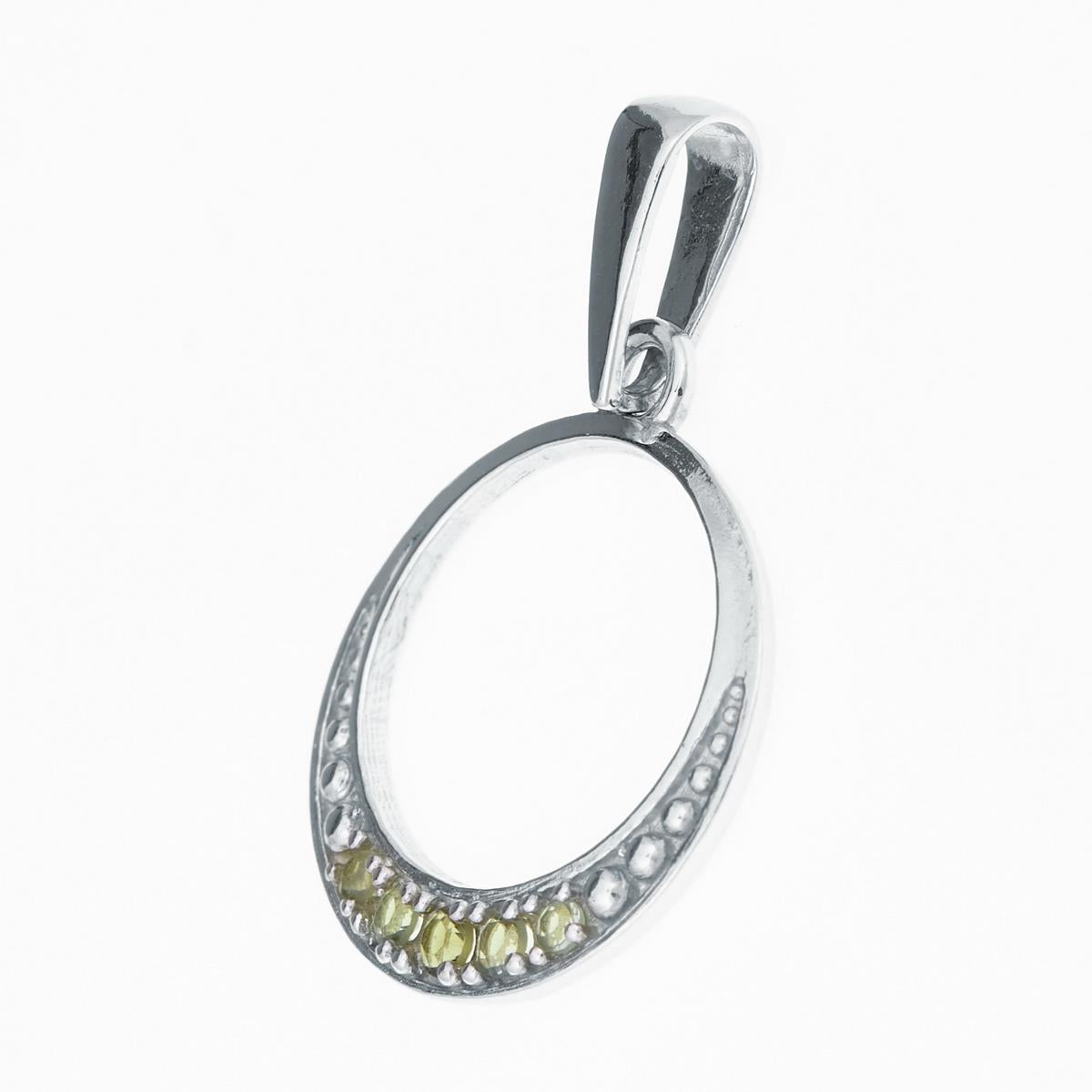 Silver pendant with moldavites 1088