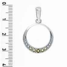 Silver pendant with moldavites 1088