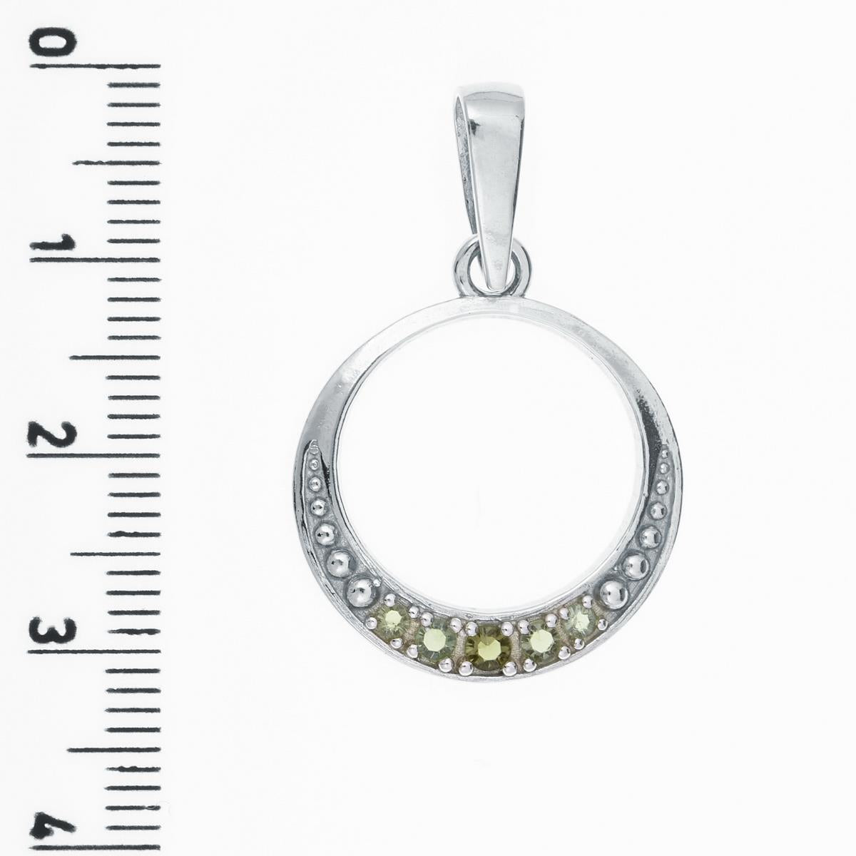 Silver pendant with moldavites 1088