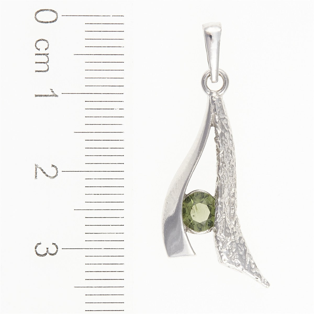 Silver pendant with moldavite 1111