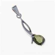 Ciondolo Argento con codice moldavite 1113