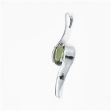 Silver pendant with moldavite 1114