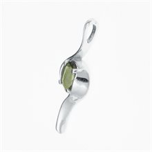 Silver pendant with moldavite 1114