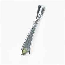 Silver pendant with moldavite 1116