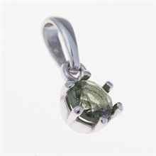 Silver pendant with moldavite 1138