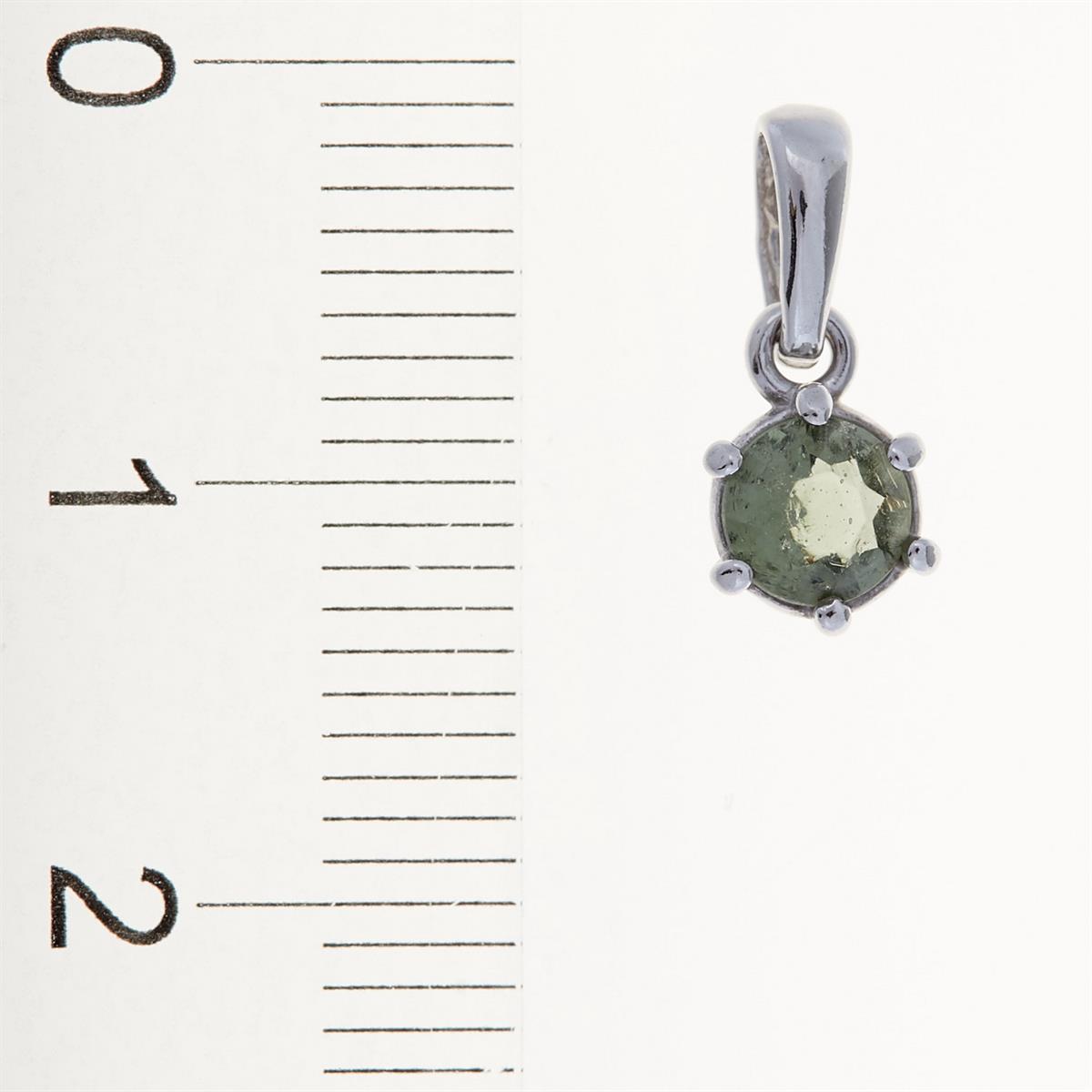 Silver pendant with moldavite 1138