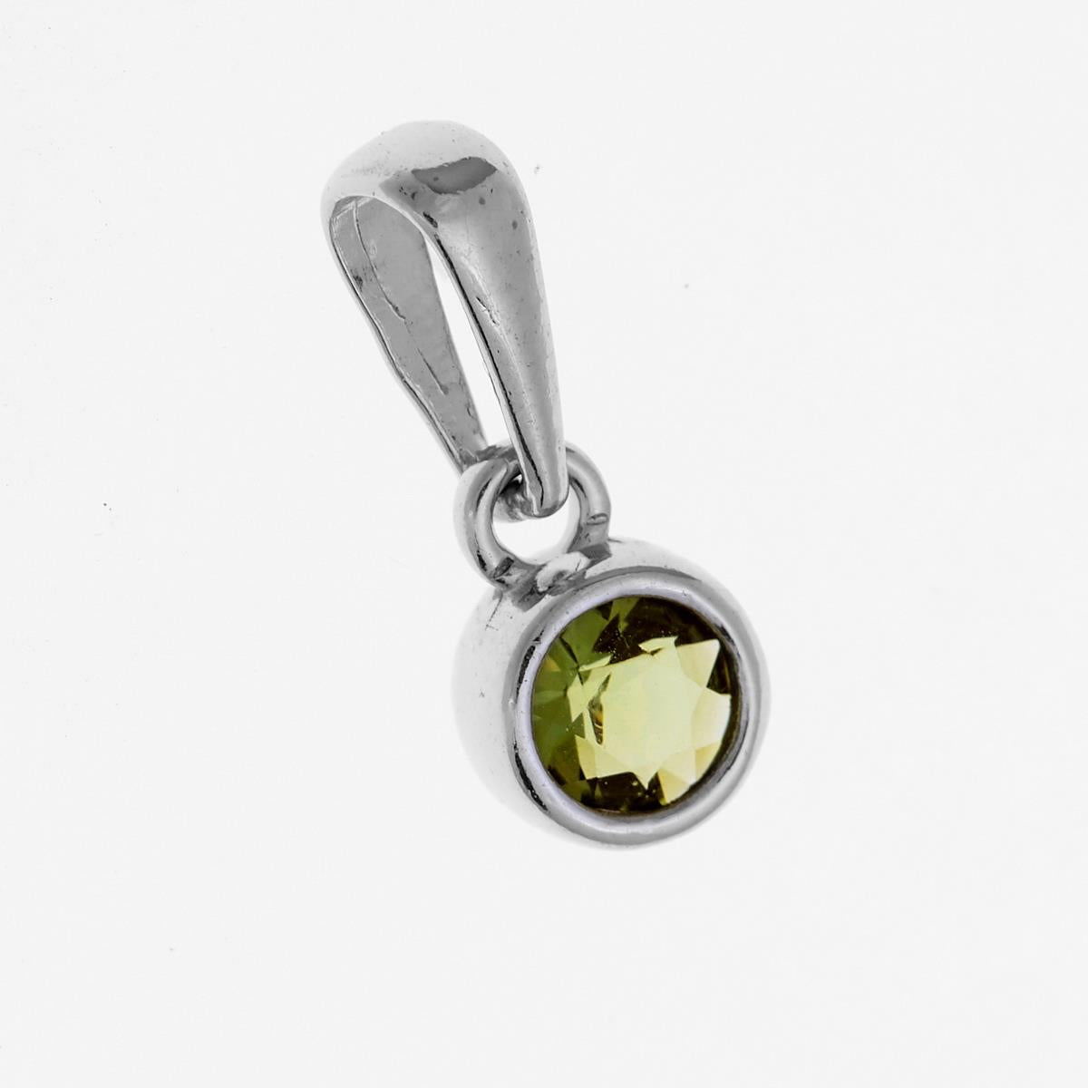 Silver pendant with moldavite 1139