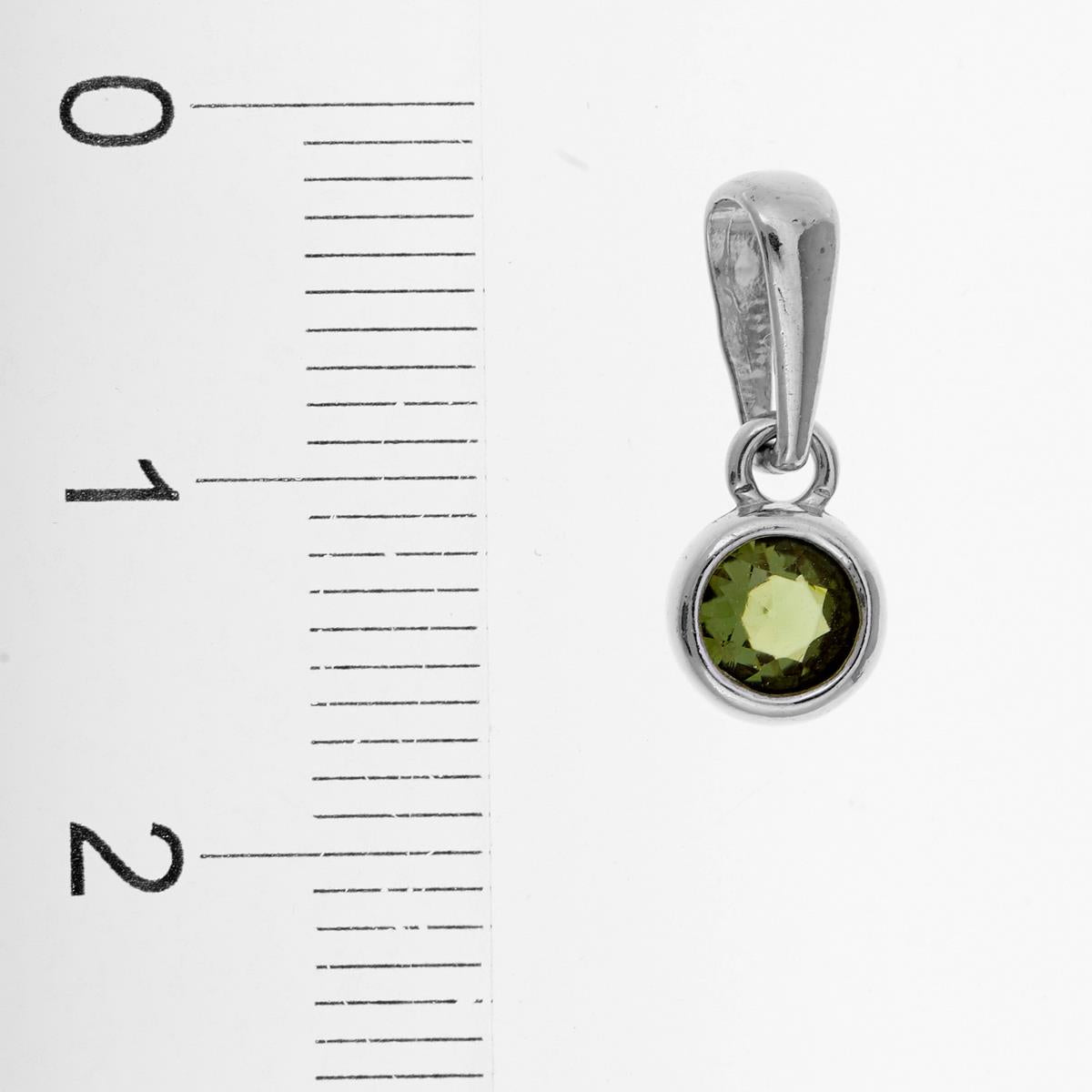 Silver pendant with moldavite 1139