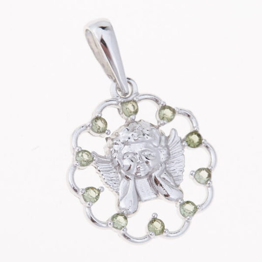 Pendente in argento con moldaviti – angel 1152