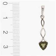 Silver pendant with moldavite 1167