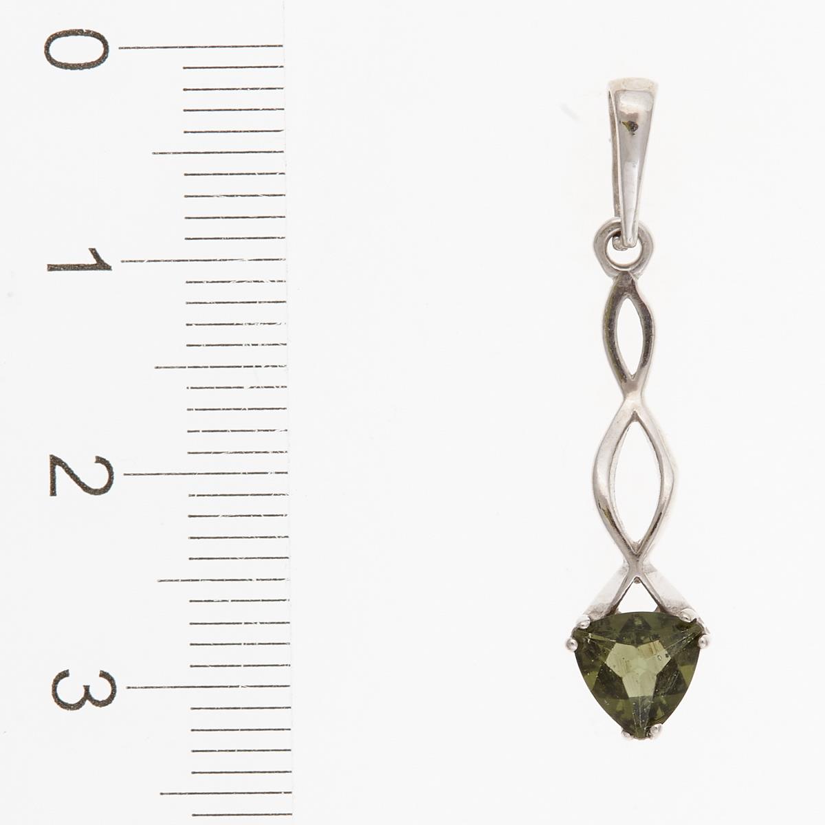 Silver pendant with moldavite 1167