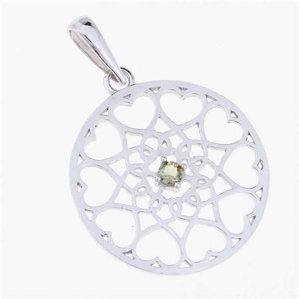 Ciondolo Argento con codice moldavite 1182