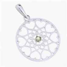 Ciondolo Argento con codice moldavite 1182