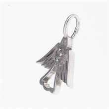 Silver pendant with moldavit – angel 1192