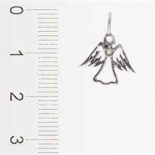 Silver pendant with moldavit – angel 1192