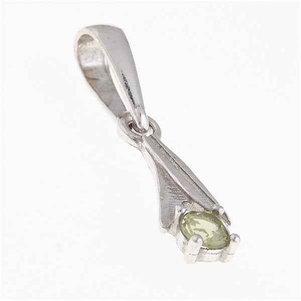 Silver pendant with moldavite 1214
