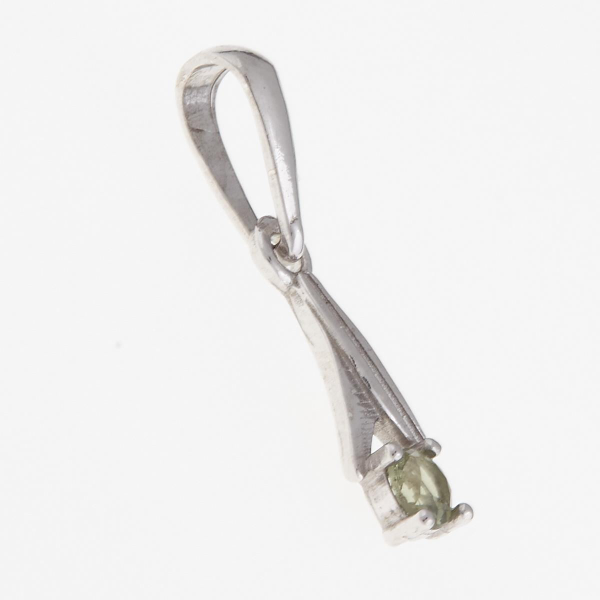 Silver pendant with moldavite 1214