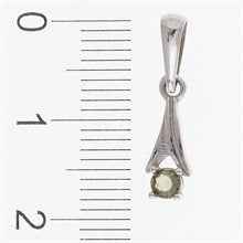 Silver pendant with moldavite 1214