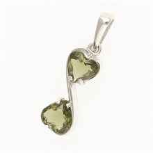 Silver pendant with moldavites 1547