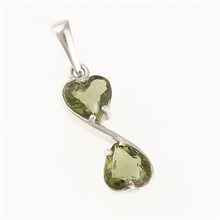 Silver pendant with moldavites 1547