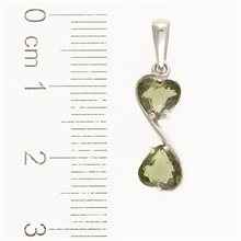 Silver pendant with moldavites 1547