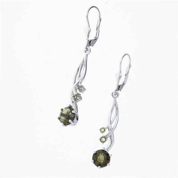 Orecchini in argento con Moldaviti 2003-4