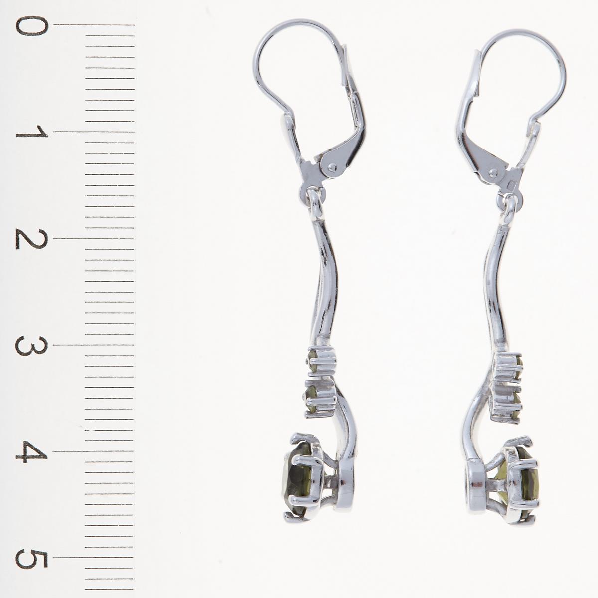 Silver earrings with moldavites 2003-4