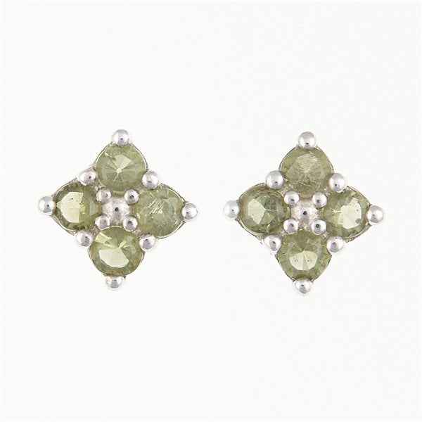 Orecchino in argento con moldaviti – 1 piece