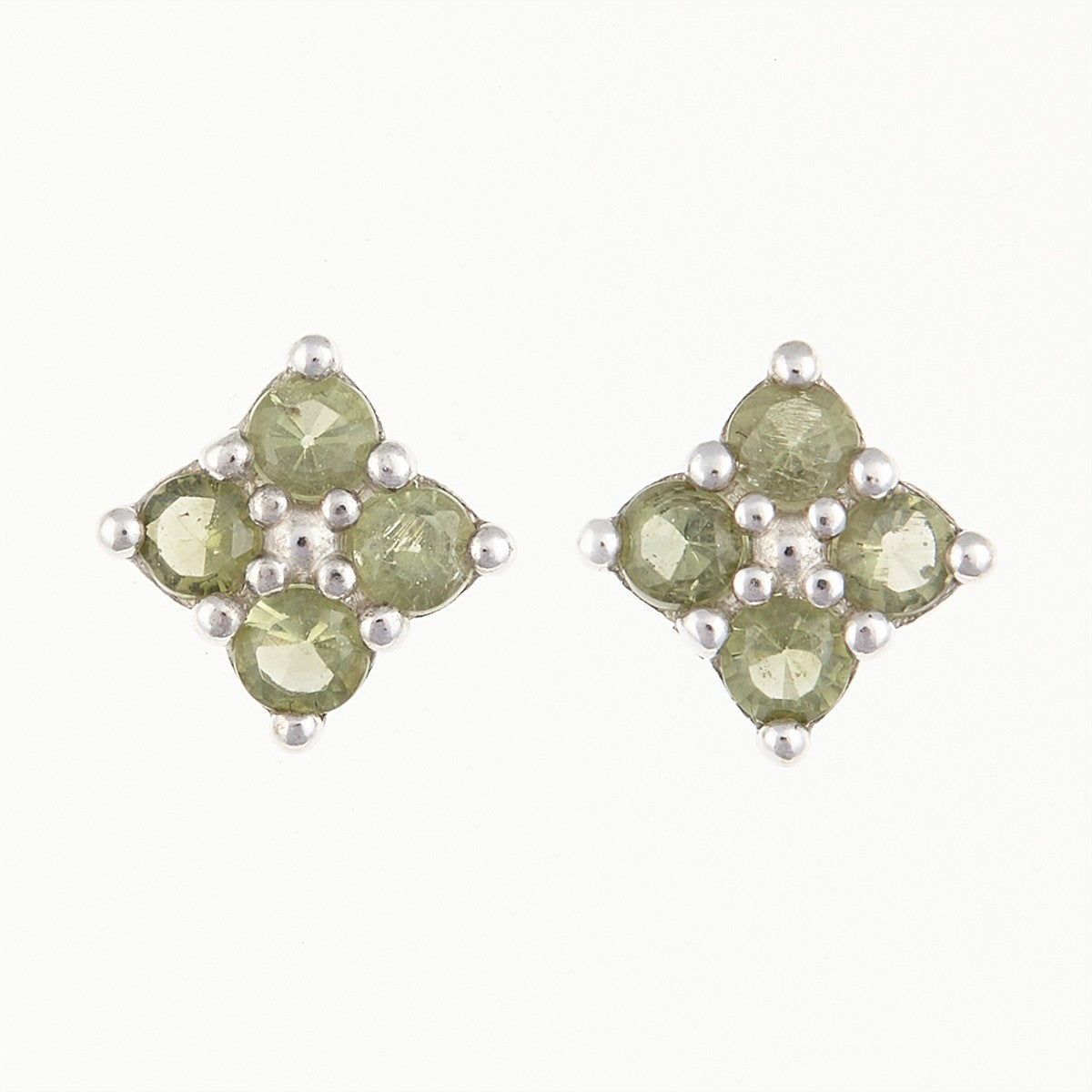 Silver earring with moldavites – 1 piece