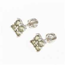 Orecchino in argento con moldaviti – 1 piece
