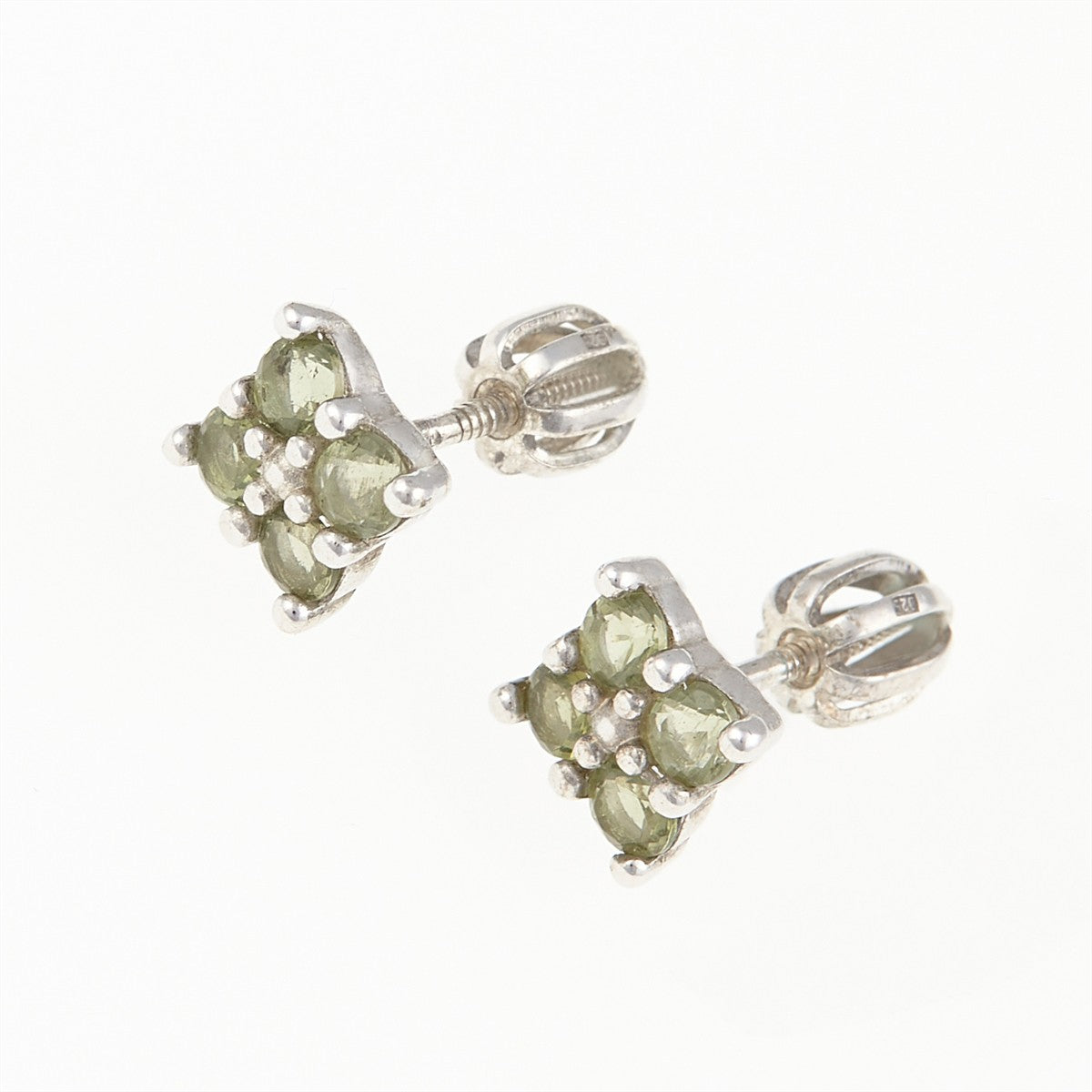 Silver earring with moldavites – 1 piece