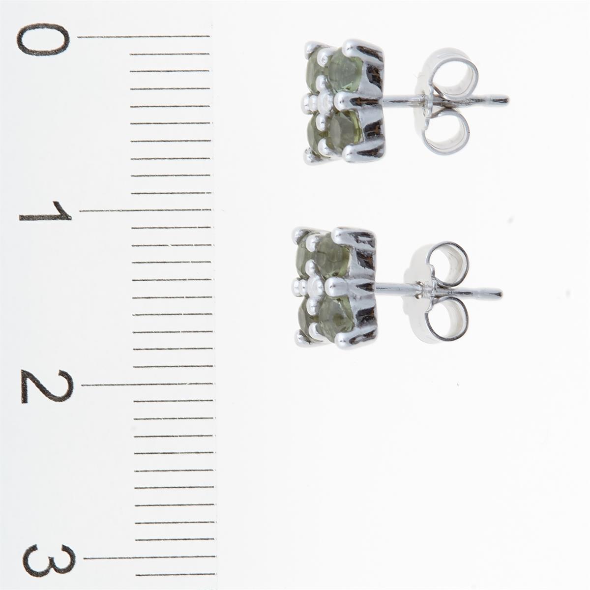 Silver earring with moldavites – 1 piece