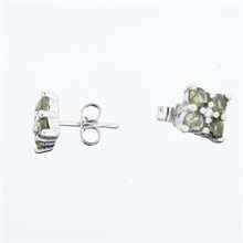 Orecchino in argento con moldaviti – 1 piece