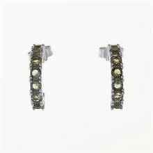Silver earrings with moldavites 2009-2