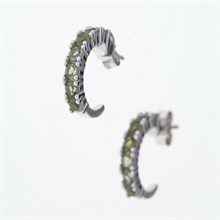 Silver earrings with moldavites 2009-2