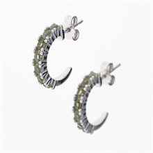 Silver earrings with moldavites 2009-2