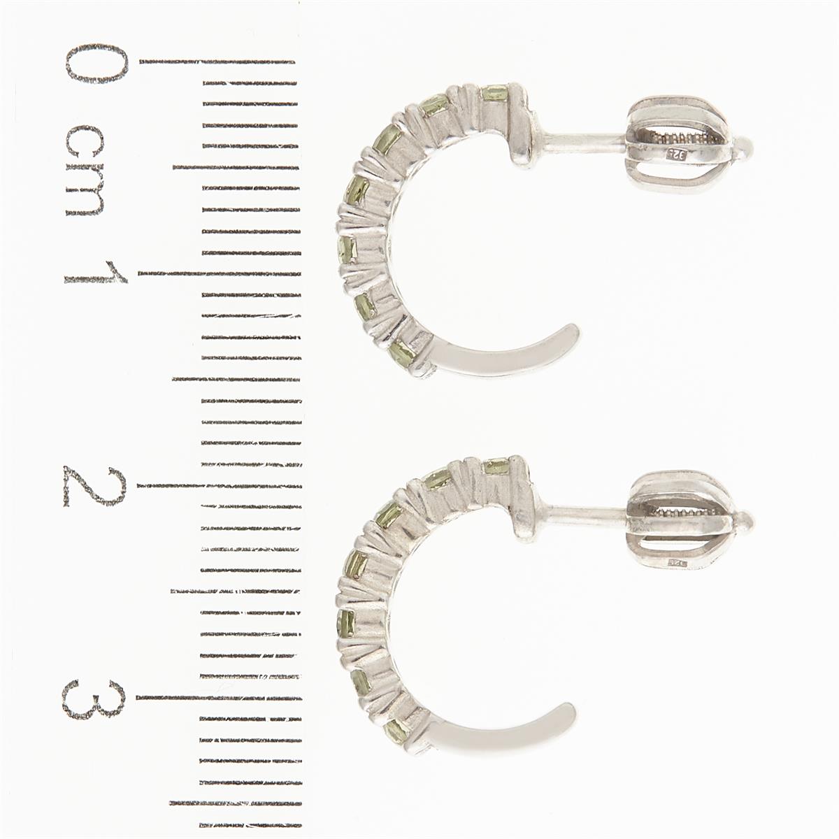 Silver earrings with moldavites 2009-3