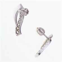 Orecchini in argento con codice moldavite 2013-3