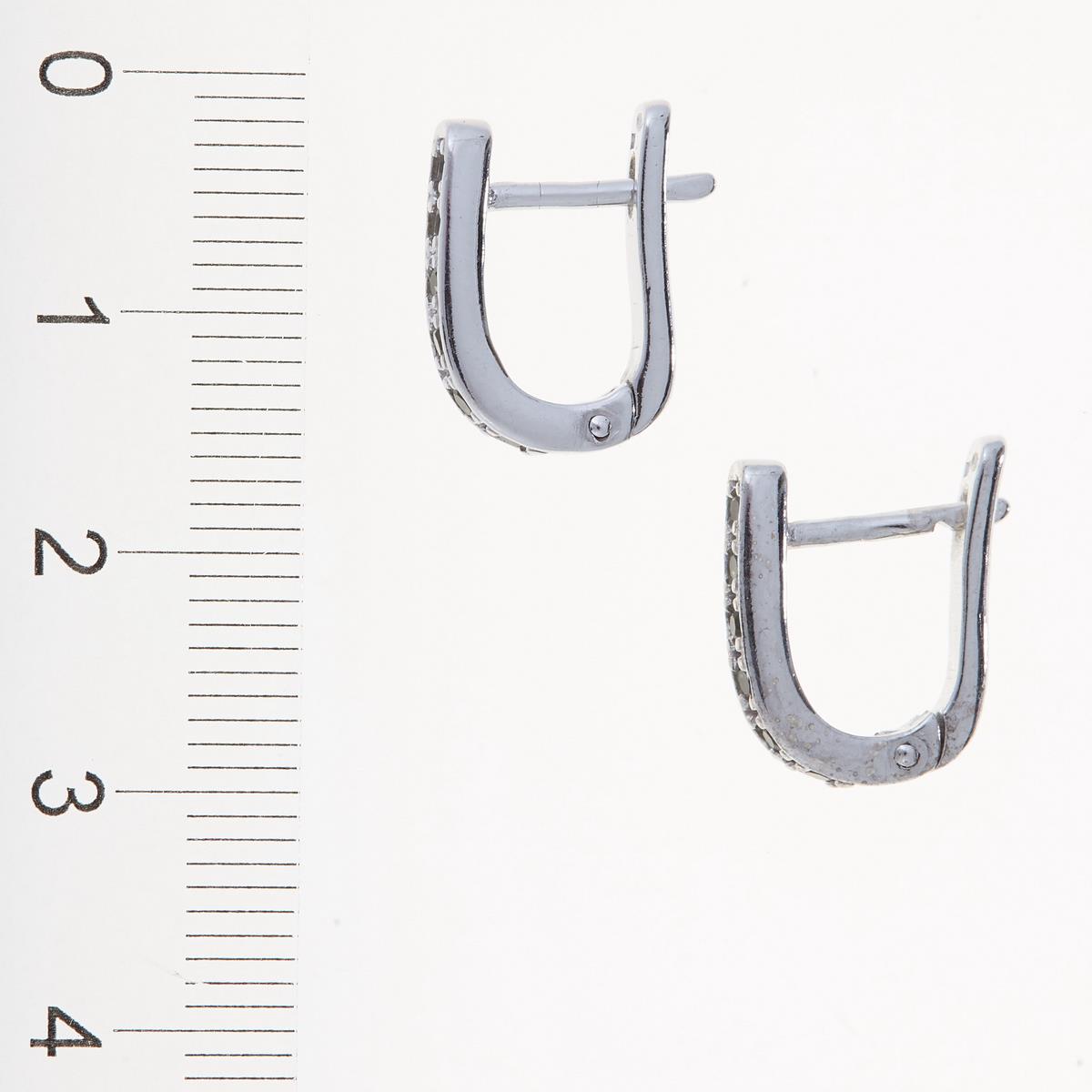 Silver earrings with moldavites 2066-1