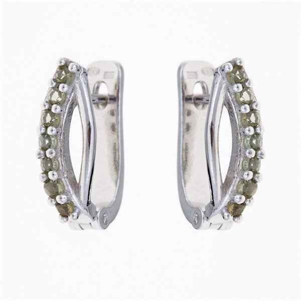 Orecchini in argento con Moldaviti 2069-1