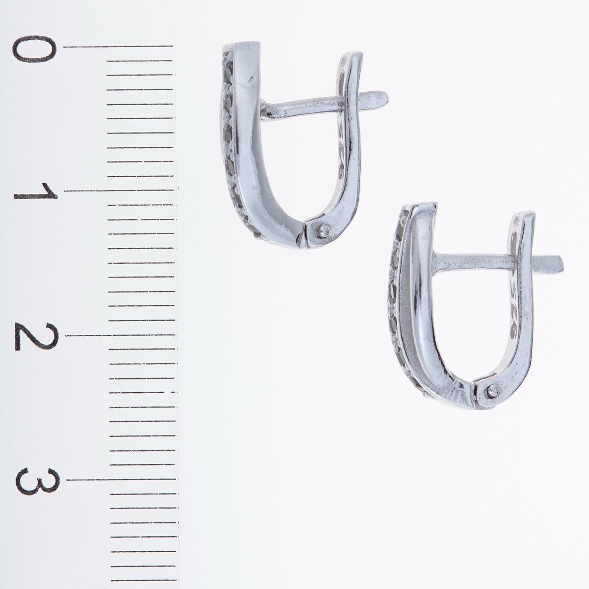 Silver earrings with moldavites 2074