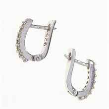 Orecchini in argento con codice moldavite 2079-1